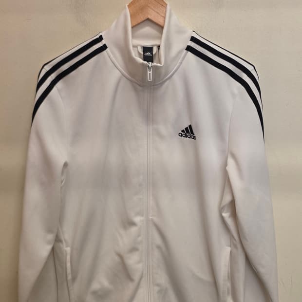 (L)아디다스 M MH 3ST WU JKT 화이트 블랙 삼선 트랙탑 져지
