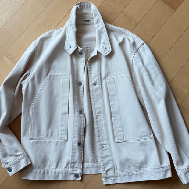 오라리 화이트데님 자켓 AURALEE HARD TWIST DENIM