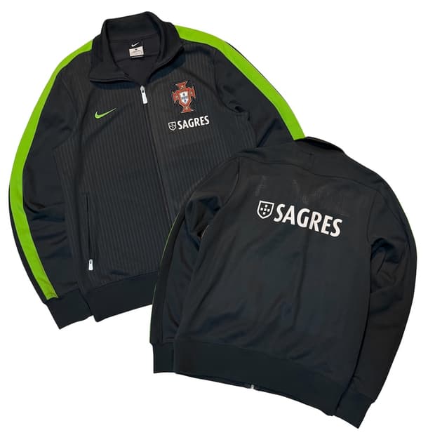 희귀) 나이키 12-13 포르투갈 집업 져지 그레이 그린