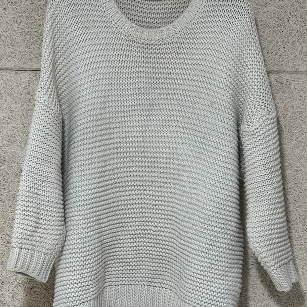 아이보리 골지니트 스웨터 55 M