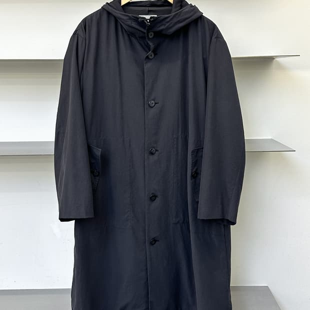 요지야마모토 워크샵 나일론 라이트 후드 코트