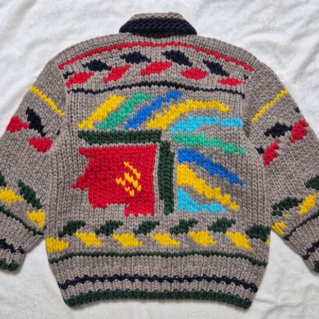 FAB 캐나다 컬러 코위찬 인디언 패턴 헤비울 M