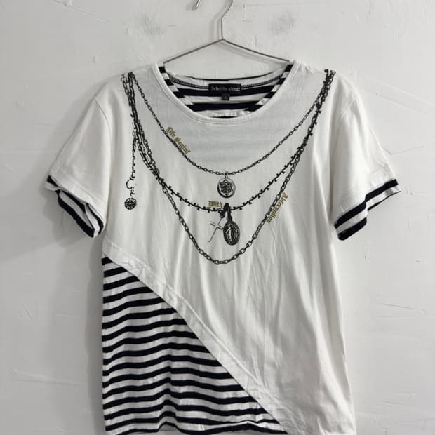 punk stripe detail top