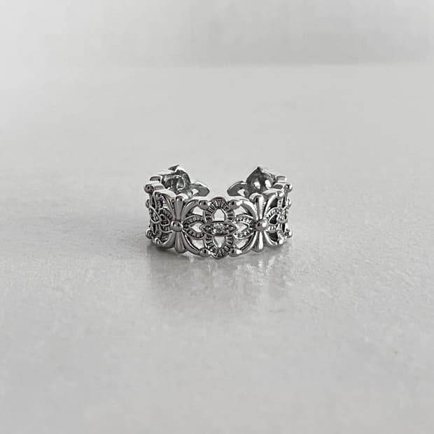 크롬 큐빅 반지