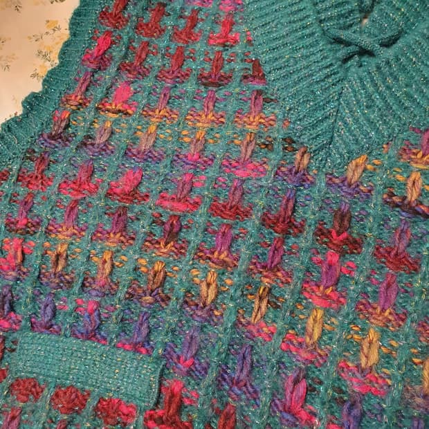 빈티지 색감 트위트 느낌 니트 베스트