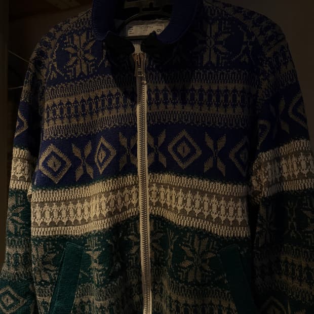 Sacai Nordic Pattern Knit Blouson Jacket