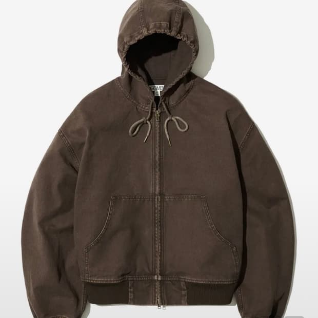 파르티멘토 VTG 워시드 후드집업 브라운