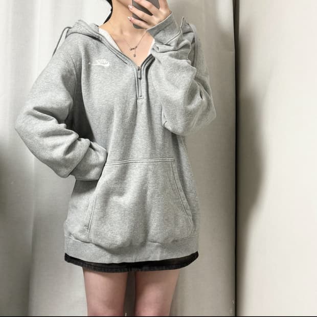 나이키 반집업 후드티