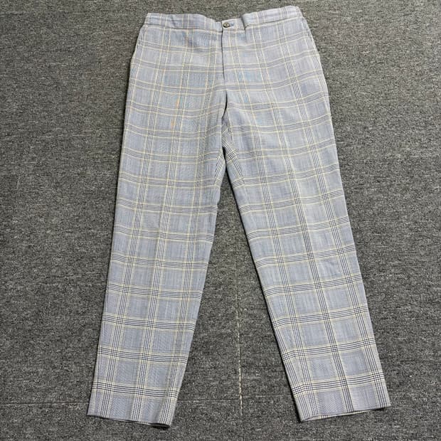 솔리드옴므 린넨 체크 슬랙스