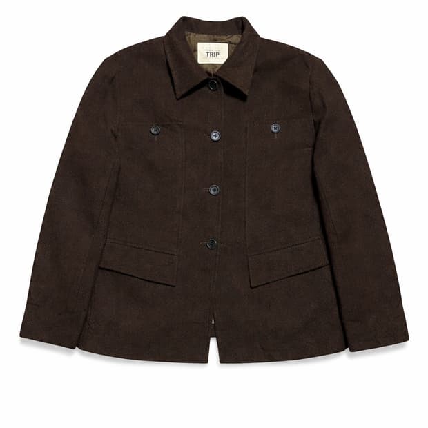 JPN 일본 빈티지 y2k 울 캐시미어 클래식 브라운 헤링본 자켓 M