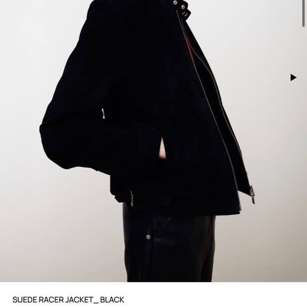 [M] 토니웩 25fw 스웨이드 레이서 자켓