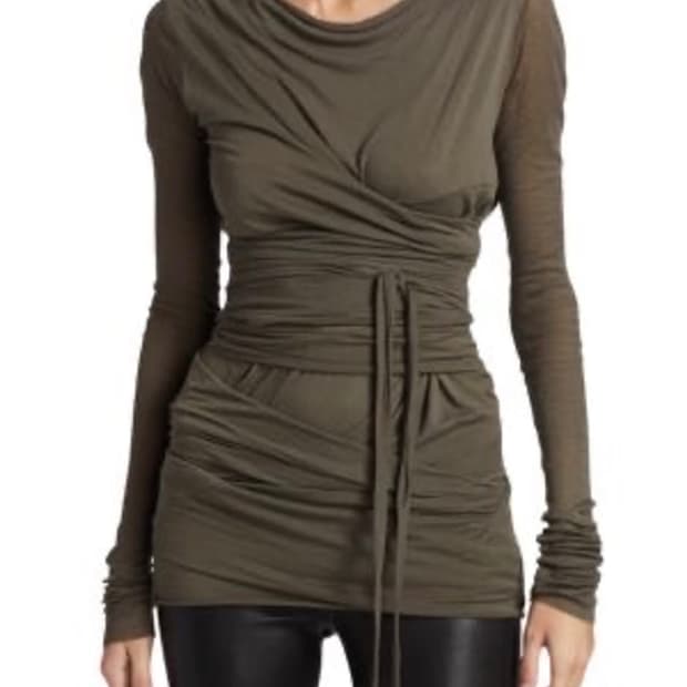 릭오웬스 본디지 원피스 올리브 35 