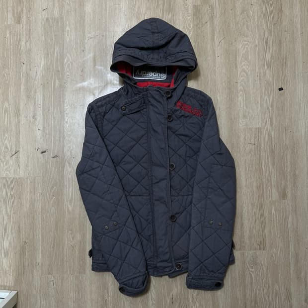 슈퍼드라이 재팬 리미티드 여성 후드 퀼팅자켓 M/95 