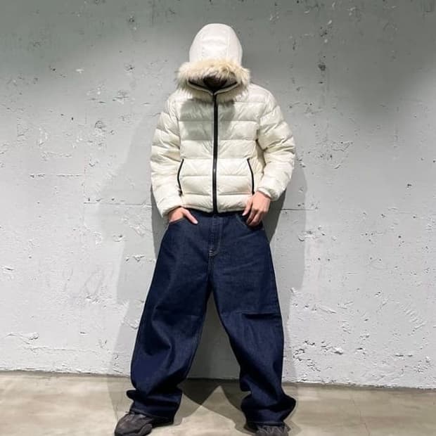 빔즈 퓨처 아카이브 울프죠 경량패딩 화이트 s