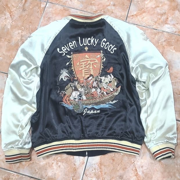 B-R-M SEVEN LUCKY GODS 리버시블 스카쟌