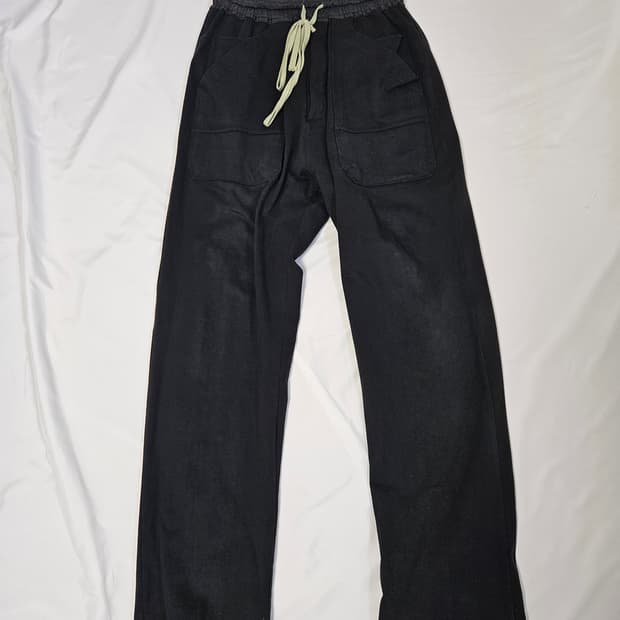 릭오웬스 21FW 다크쉐도우 호제 스트링 스웨트 팬츠 배기