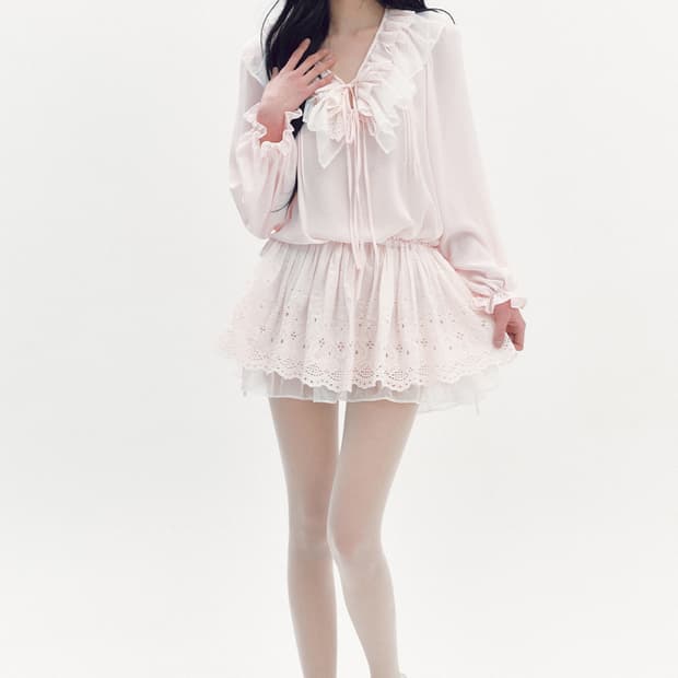 더티스 페탈 원피스 핑크