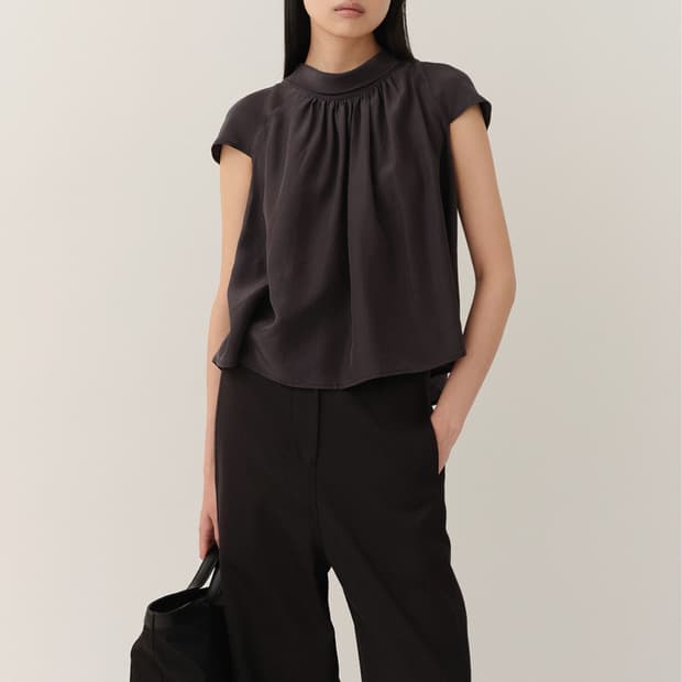 킨더살몬 gather blouse 게더 블라우스