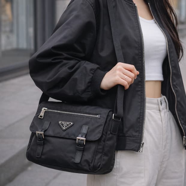 정품 프라다 메신저백