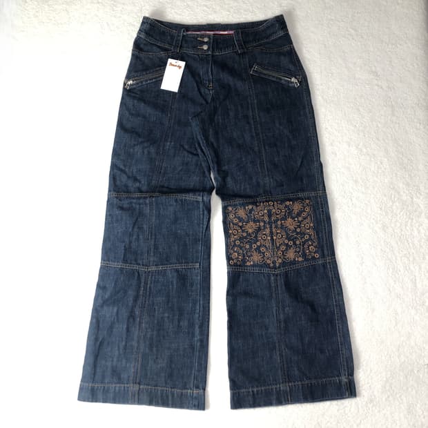 오일릴리 니들워크 와이드 팬츠