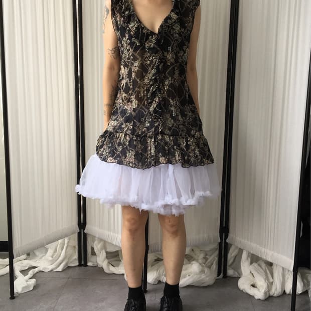 Rosa cheri flower pattern see through s