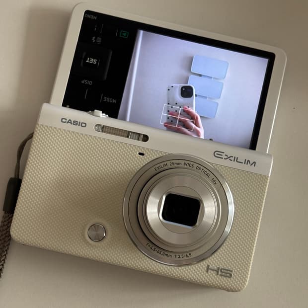 카시오 엑슬림 zr50 아이보리 풀박