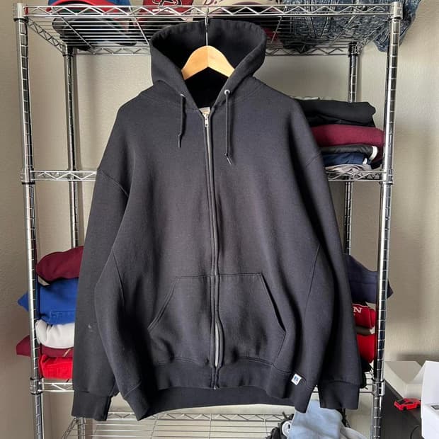 러셀 애슬레틱 빈티지 후드 집업