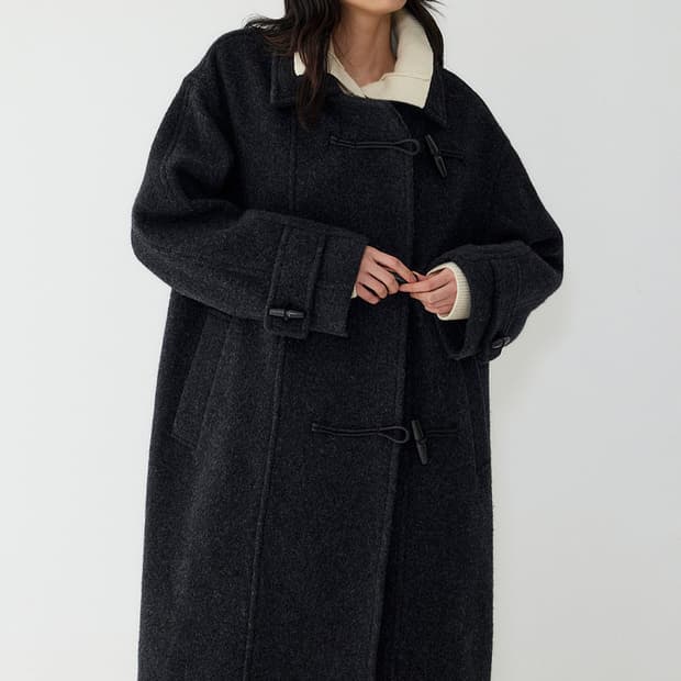 스튜디오톰보이 사이드 토글 코트 25FW 차콜