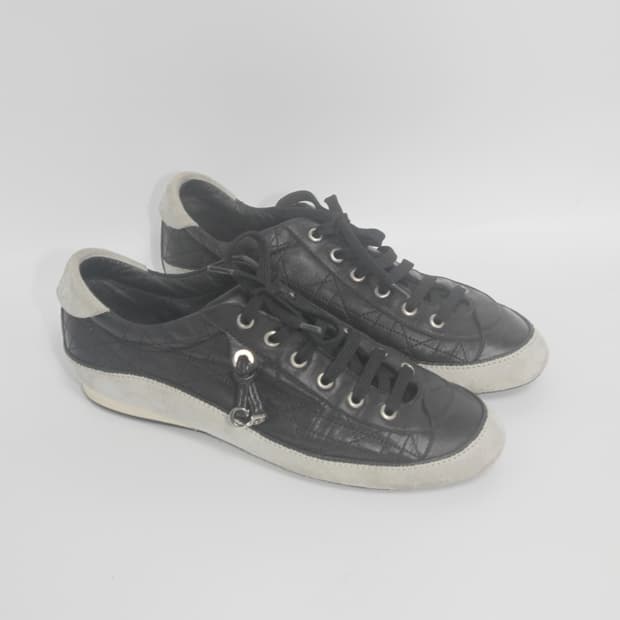 디올 빈티지 2001 로우컷 레더 스니커즈