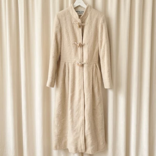 Oree오르에 프랑스 올드 빈티지 토글 맥시 코트 vintage coat
