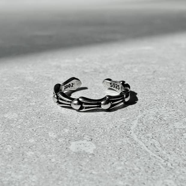 Oribell 크롬 조인트 링크 925실버 오픈링 슬림 반지