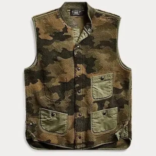 RRL 더블알엘 카모플라쥬 플리스 베스트 M