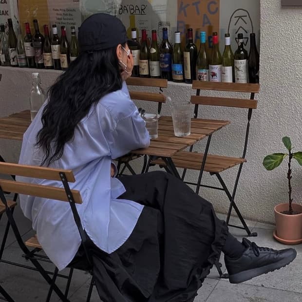 트리밍버드 베이직셔츠 스카이블루