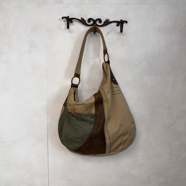 Tomboy beige khaki unbalance 숄더백