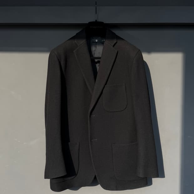 [L] 유니클로 질샌더 울블렌드 자켓 블랙