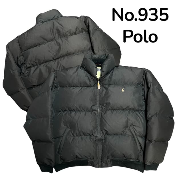 90s 폴로 랄프로렌 덕다운 푸퍼 블랙 패딩 파카 L