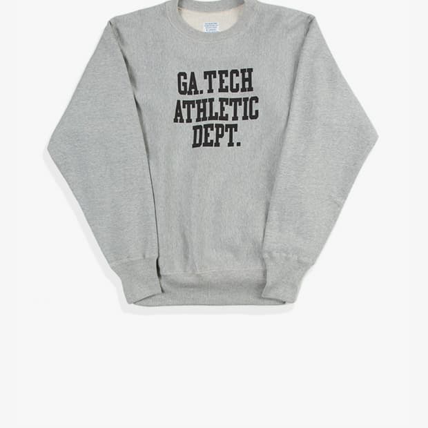 WAREHOUSE 웨어하우스 lot 483 GA.TECH 맨투맨 그레이