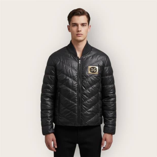 .L/ 돌체앤가바나 08AW DG 골드패치 퀄팅 패딩