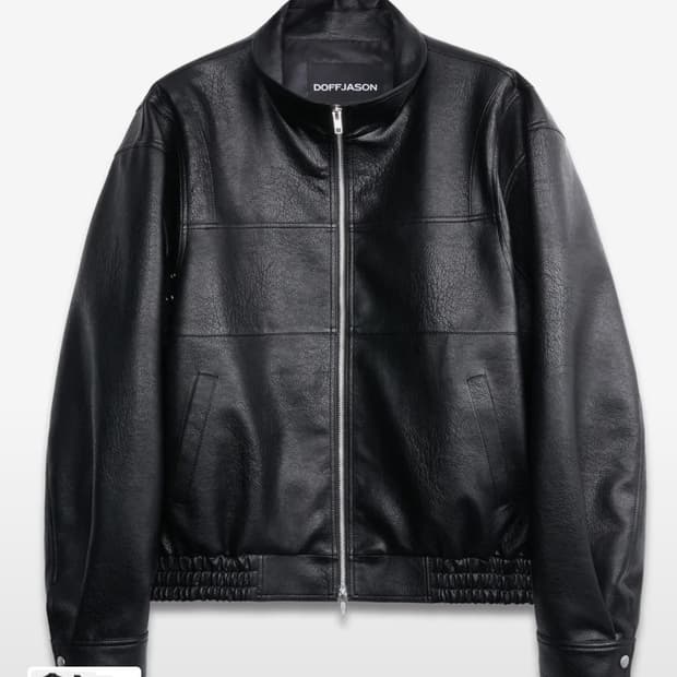 도프제이슨 벡터 하이넥 레더 자켓