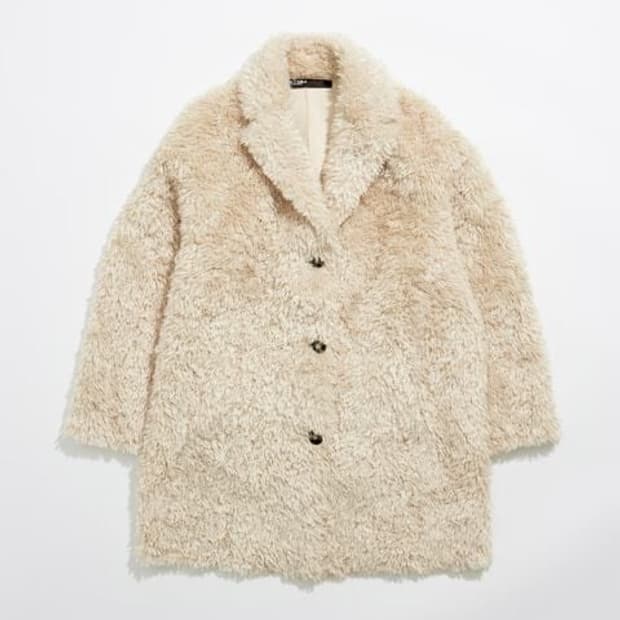 빔바이롤라 미디 페이크퍼 코트 