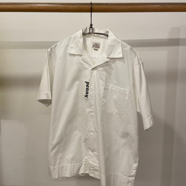 backer's open collar white shirt