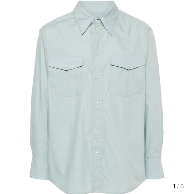 르메르 웨스턴 팝린 셔츠 스카이블루 (52사이즈)