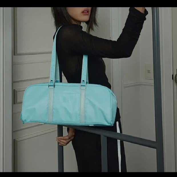 우화 가방 RECTANGLE 3POCKET TOTE BAG BLUE