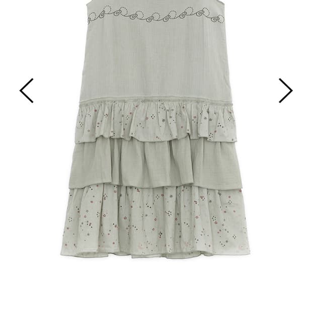 당일배송) 허그유어스킨 페어리 니들워크 티어드 드레스 그린 원피스