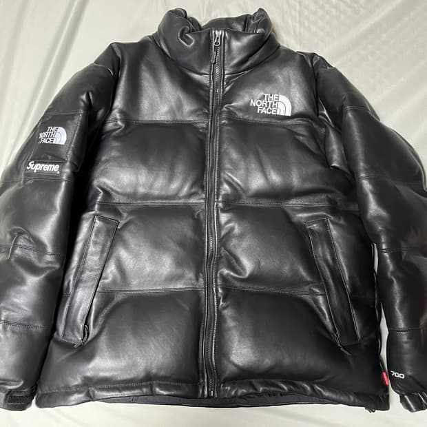 슈프림 노스페이스 레더눕시 L