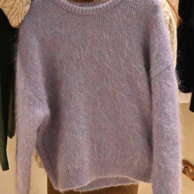 시엔느 쉐비 모헤어 니트 바이올렛