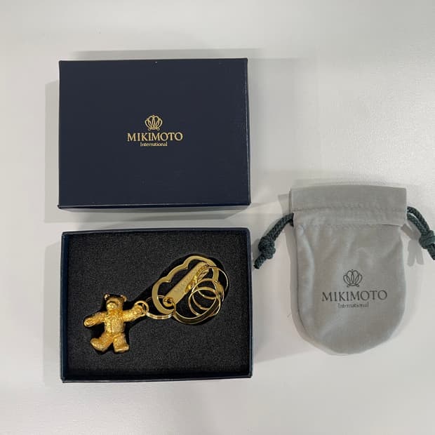 미키모토 테디베어 곰돌이 참 키링 MIKIMOTO