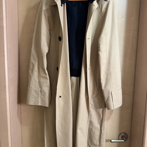 타임옴므 24ss 후드탈부착 트렌치코트 베이지 105