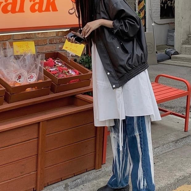 [66,28]아워레거시 익스텐디드 데님 서드컷 