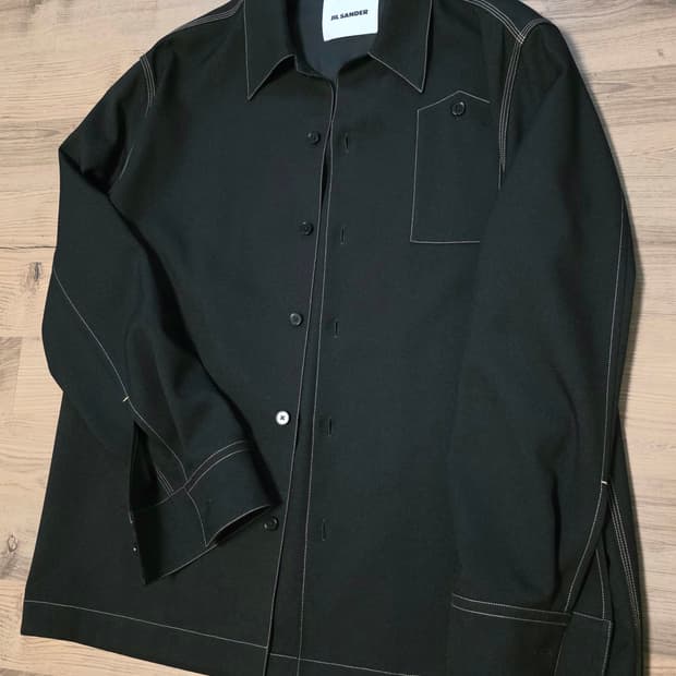 질샌더 Jil Sander 스티치 셔츠 Black